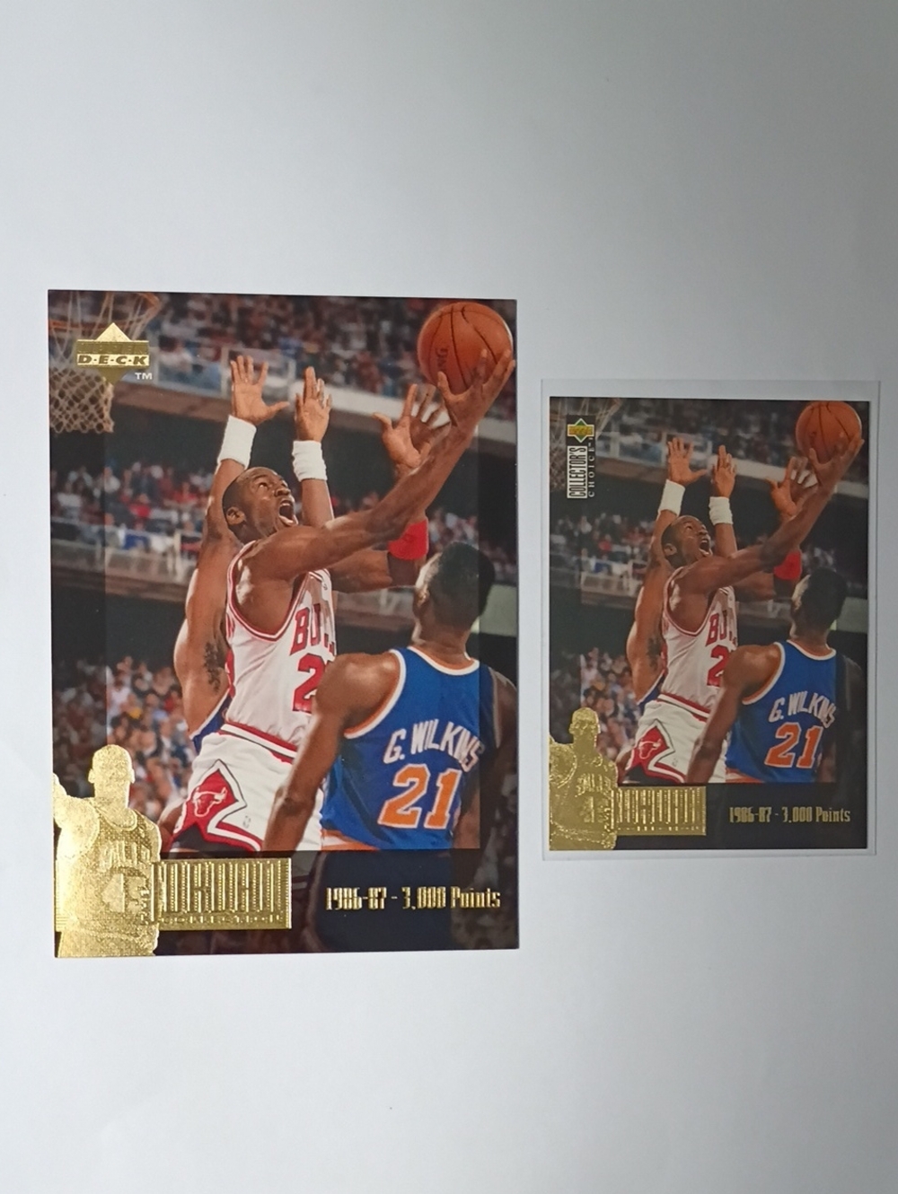 Basketball Trading Card Wall Art - Red and Blue